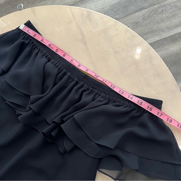 Sam Edelman Women’s Black Ruffled Tiered Mini Dress - Picture 8 of 9